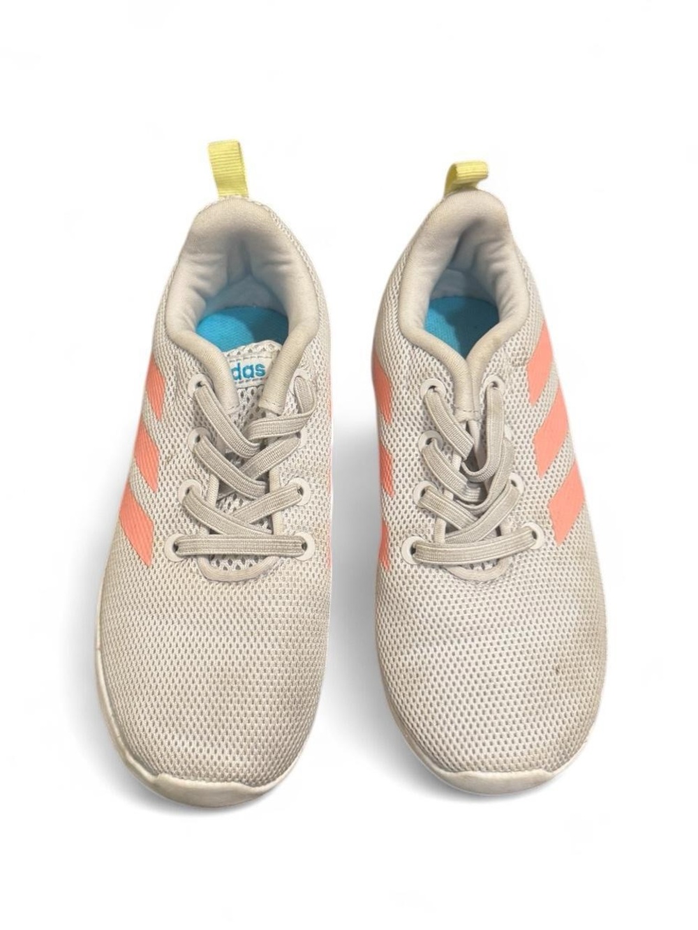 Girls Adidas Lite Racer Gray 
Pink Running Shoes Size 10K
